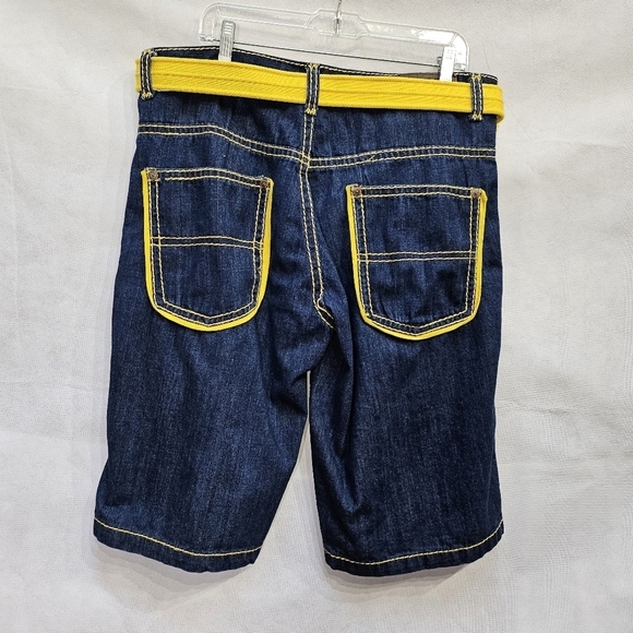 JLT Premium Baggy Denim Blue Yellow Skate Shorts 100% Cotton Size 38 - Picture 3 of 8